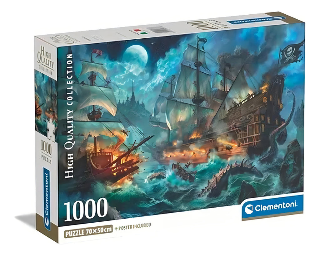 Rompecabezas Batalla Piratas 1000 Pz Clementoni Italia Epico