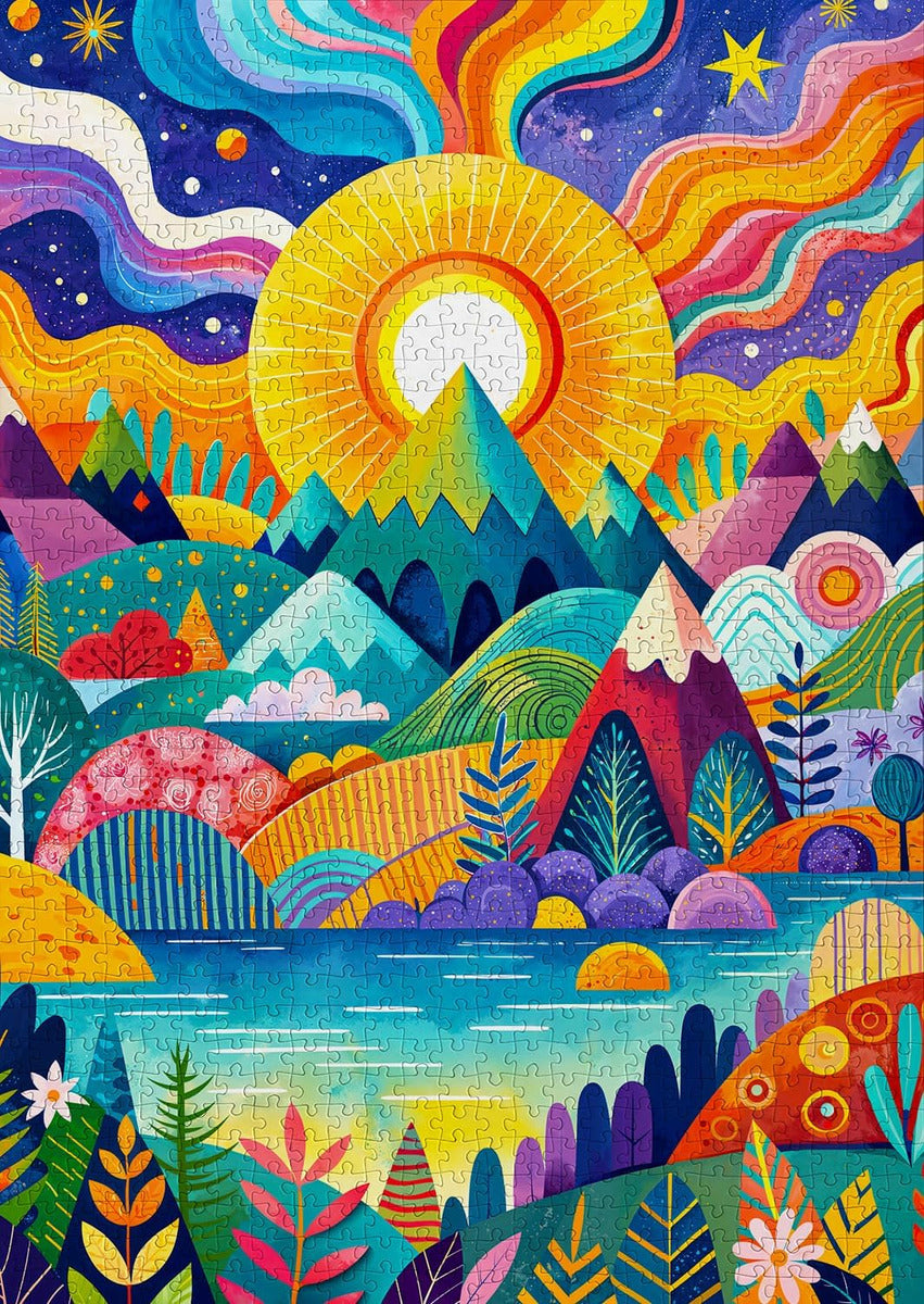 Rompecabezas Horizonte Mil Colores 1000 Piezas Enjoy Puzzle
