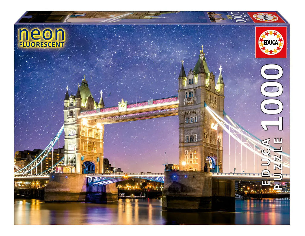Rompecabezas Puzzle Educa 1000 Piezas Tower Bridge Neón
