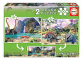 Rompecabezas Dinosaurios Educa Borras Dino World 2x100 Piezas