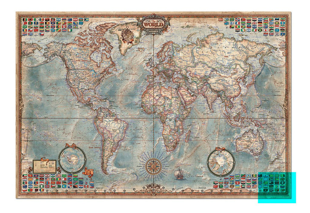 Rompecabezas Educa Borras El Mundo, Mapa Político 14827 De 4000 Piezas