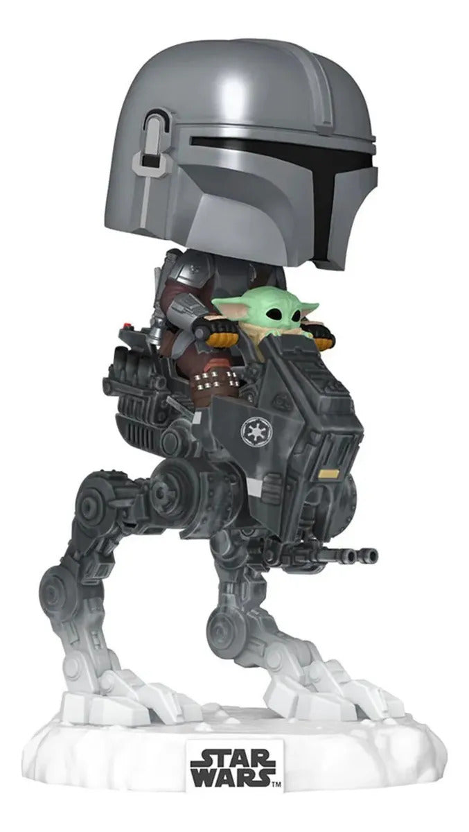 Funko Pop Rides Deluxe: Mandaloriano Con Grogu En Ar-rt