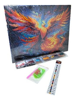 Kit Pintura Arte Diamante Ave Fénix Educar Dm-76