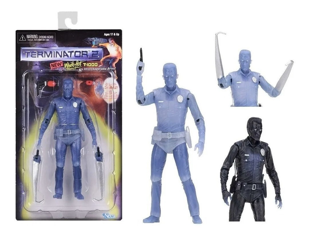 Neca Reel Toys Terminator 2 T-1000 White Hot