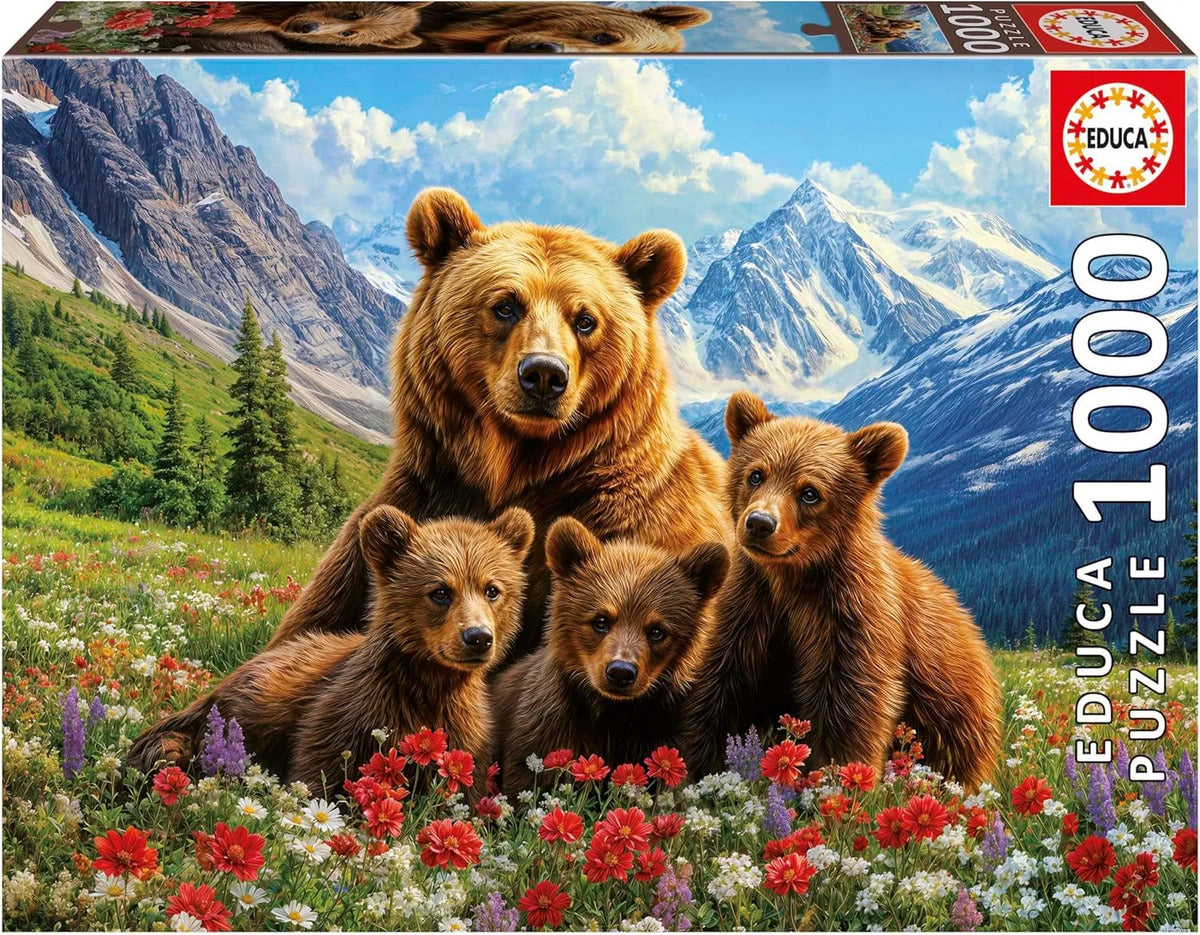 Rompecabezas Educa 1000 Piezas Familia De Osos En Montaña