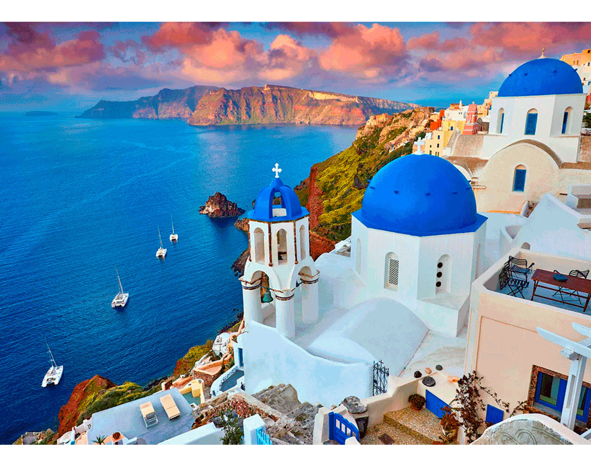 Rompecabezas 1000 Pzas Vista Santorini Grecia Enjoy Puzzle