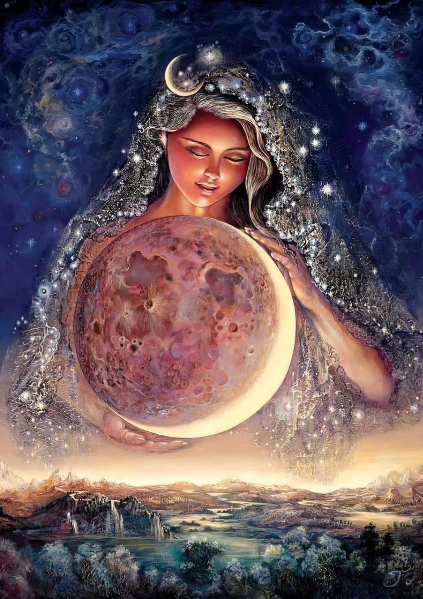 Rompecabezas 1000 Piezas Arte Neón Diosa De La Luna Art Puzzle