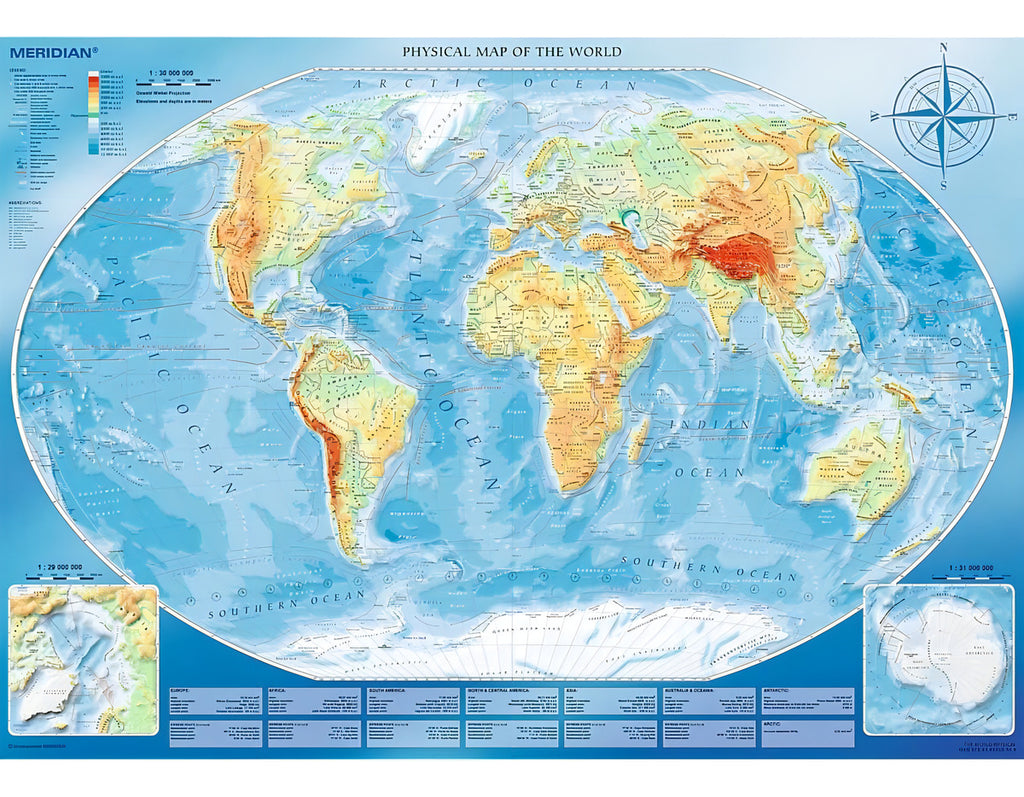 Mapa Físico Del Mundo: Rompecabezas 4000 Piezas Trefl