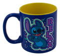 Taza Metalizada Para Café Disney Stitch Y Simpsons 591 Ml Azul