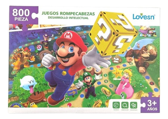Mario Bros Rompecabezas 800 Piezas Luigi, Bowser, Yoshi