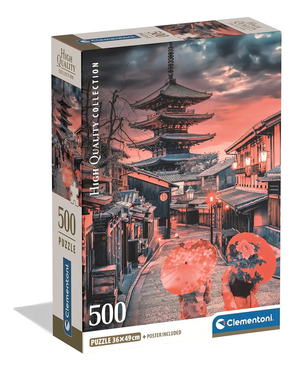 Rompecabezas 500 Piezas Calles De Kioto Japón Clementoni