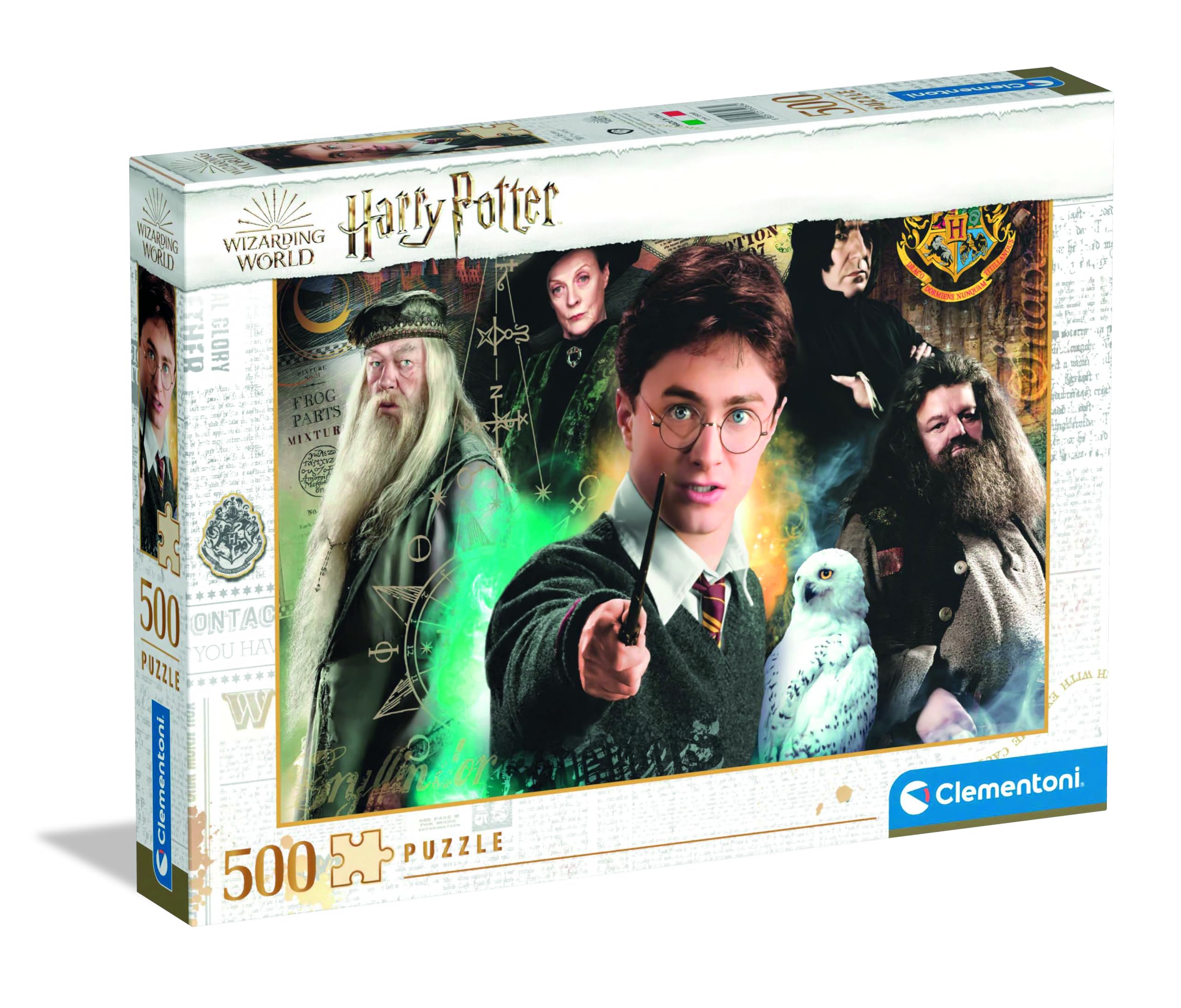 Clementoni 35083 Harry Potter - Juego de creación y lógica para niños (10 años y más), diseño de Harry y Sus Profesores, 500 Piezas