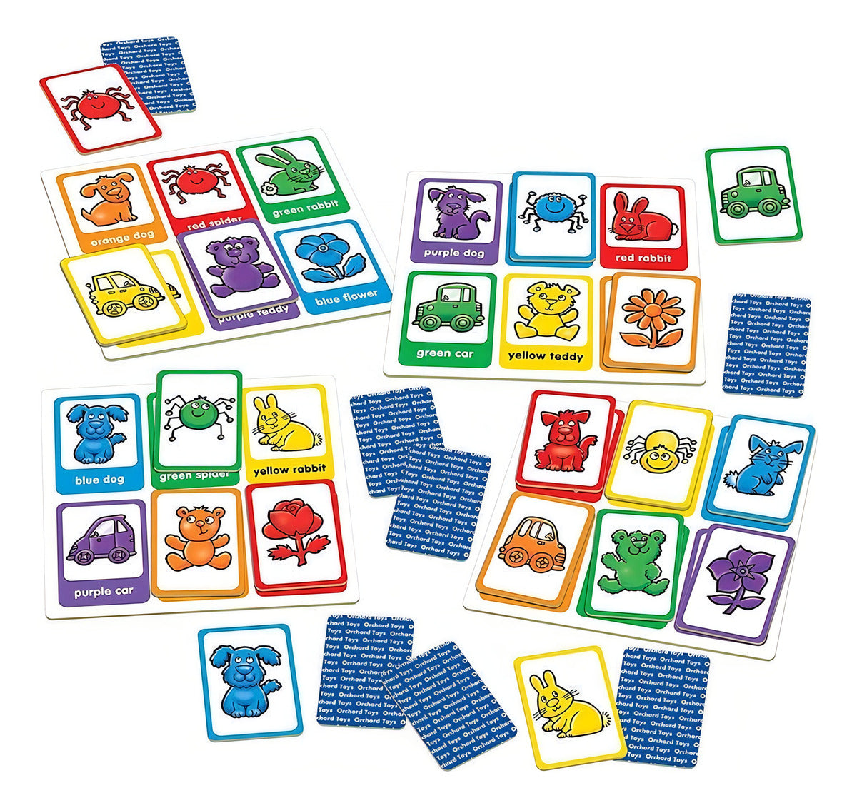 Juego Lotería De Color Red Dog, Blue Dog Orchard Toys