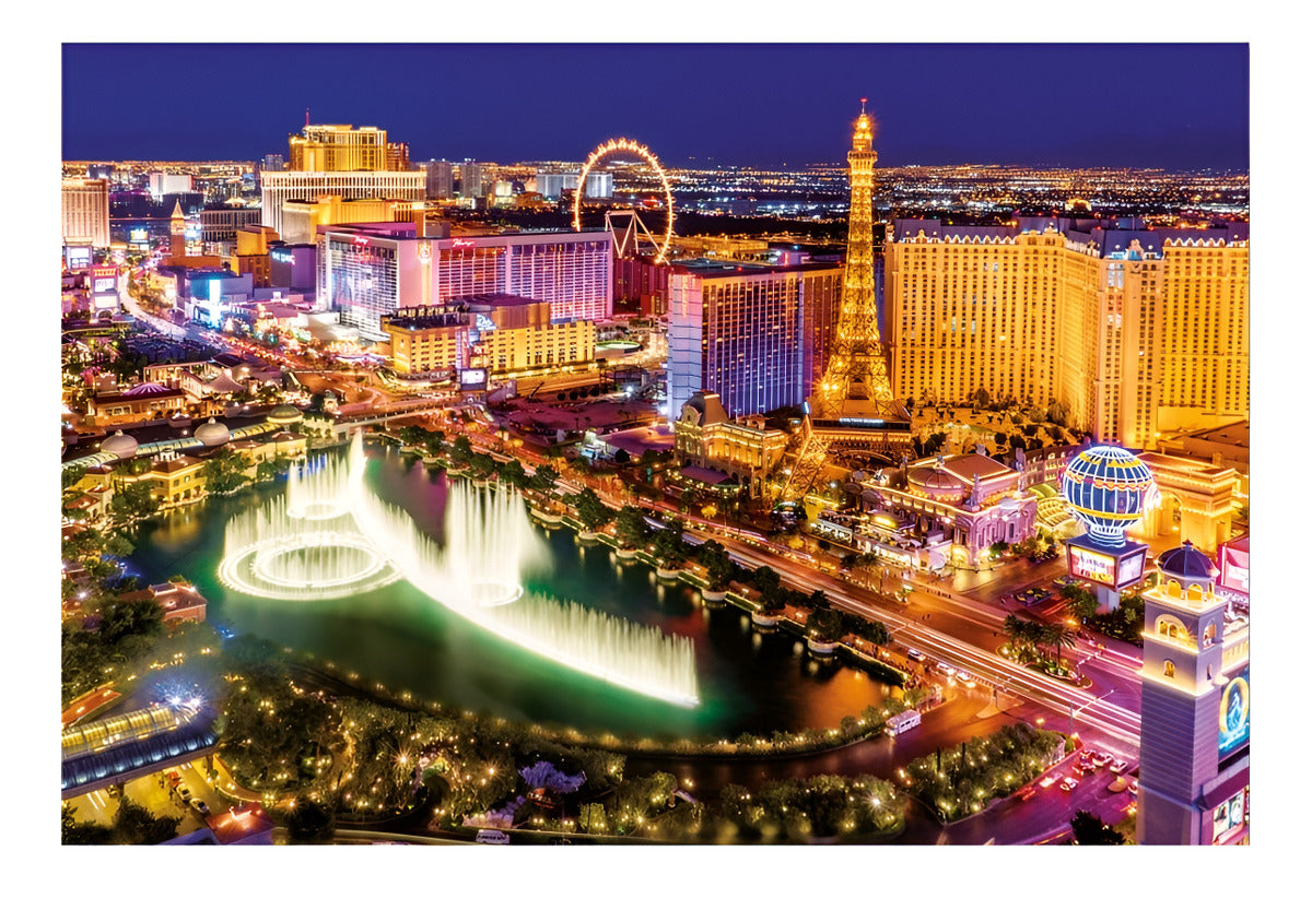 Las Vegas Strip Neon Fluorescente Rompecabezas 1000pz Educa