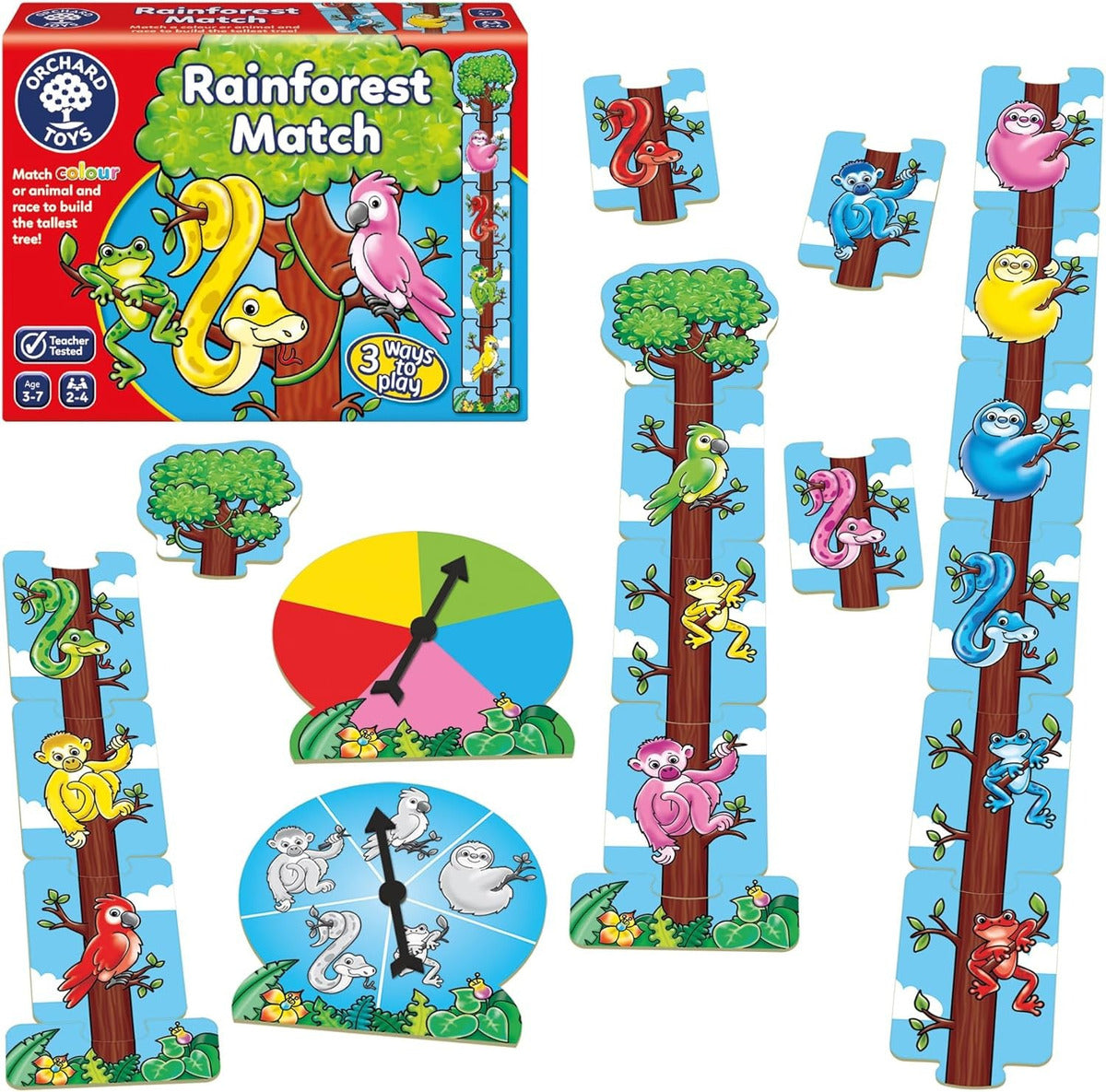Juego Memoria Colores Y Animales Rainforest Match Orchard