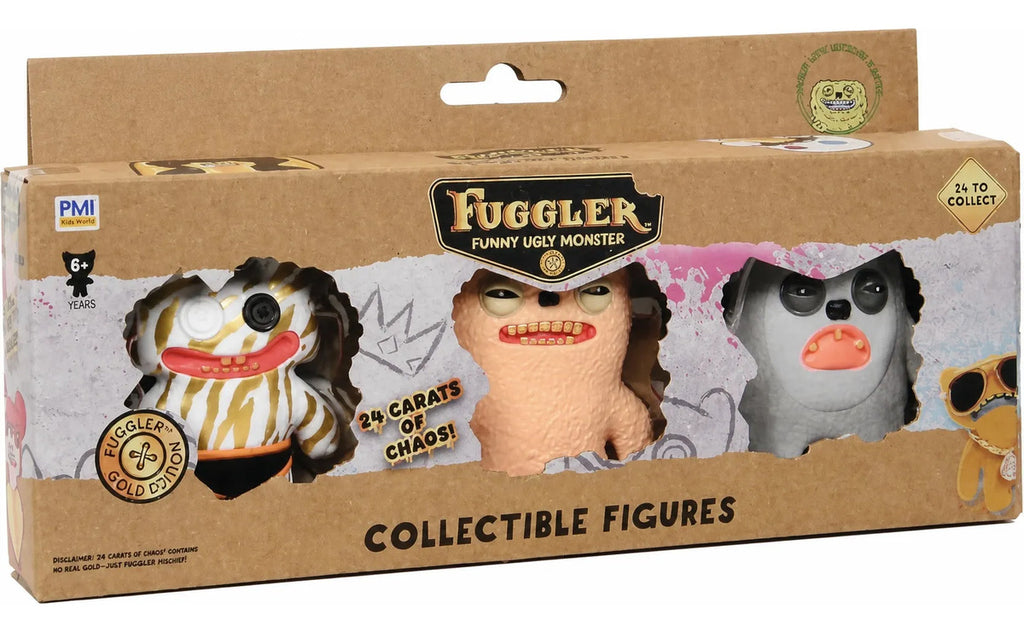 Fuggler Gold Edition 3pack Figuras Colección Stinkface Zebra