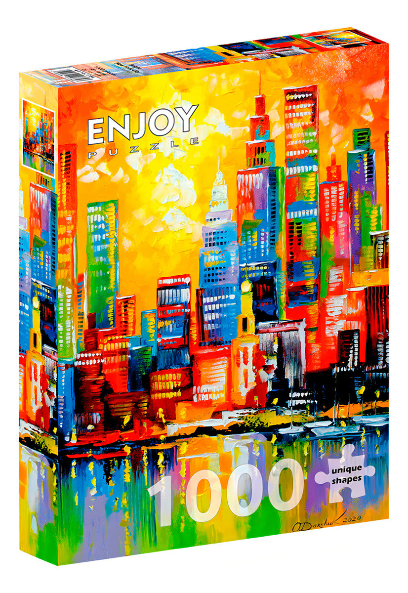 Rompecabezas 1000 Piezas Arte Modelo New York Brillante Enjoy Puzzle
