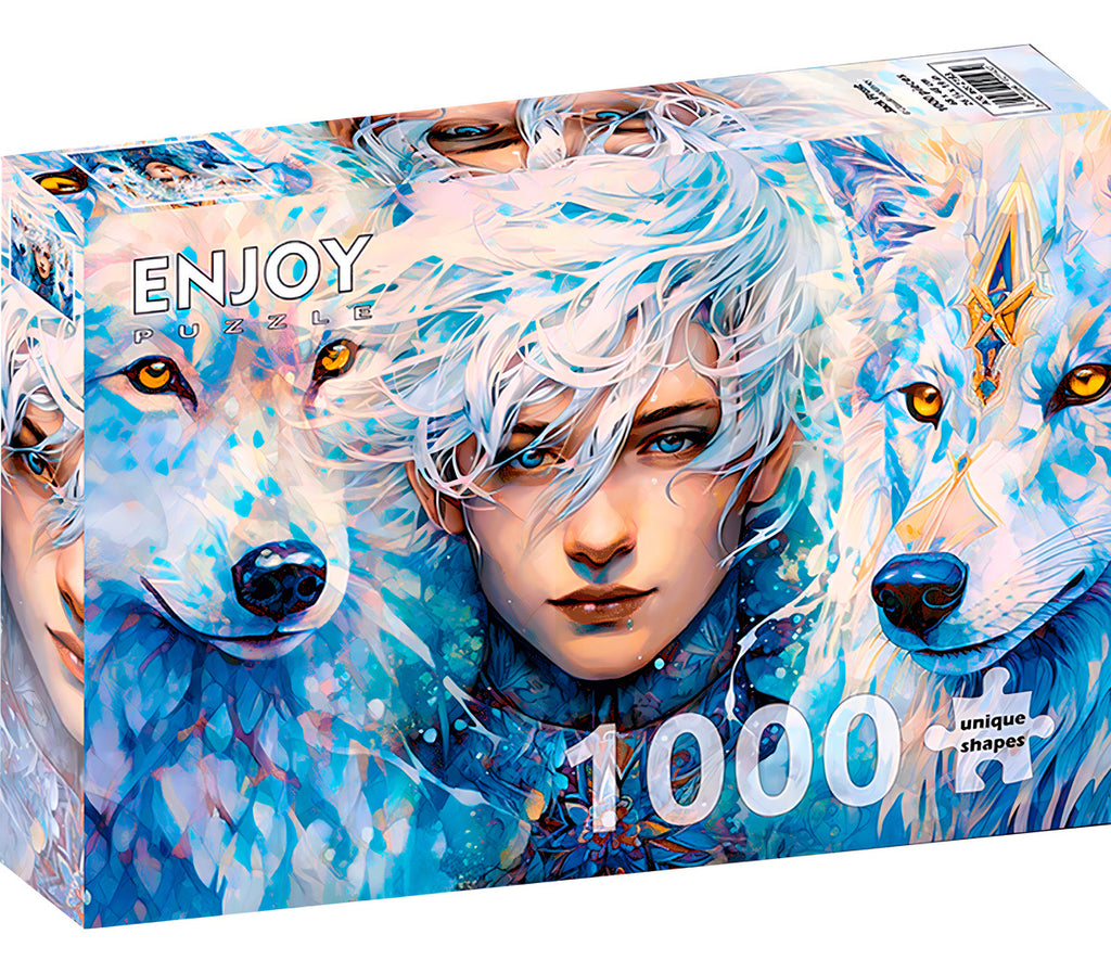 Rompecabezas Enjoy Puzzle 1000 Piezas Mujer Con Lobos Modelo 2193