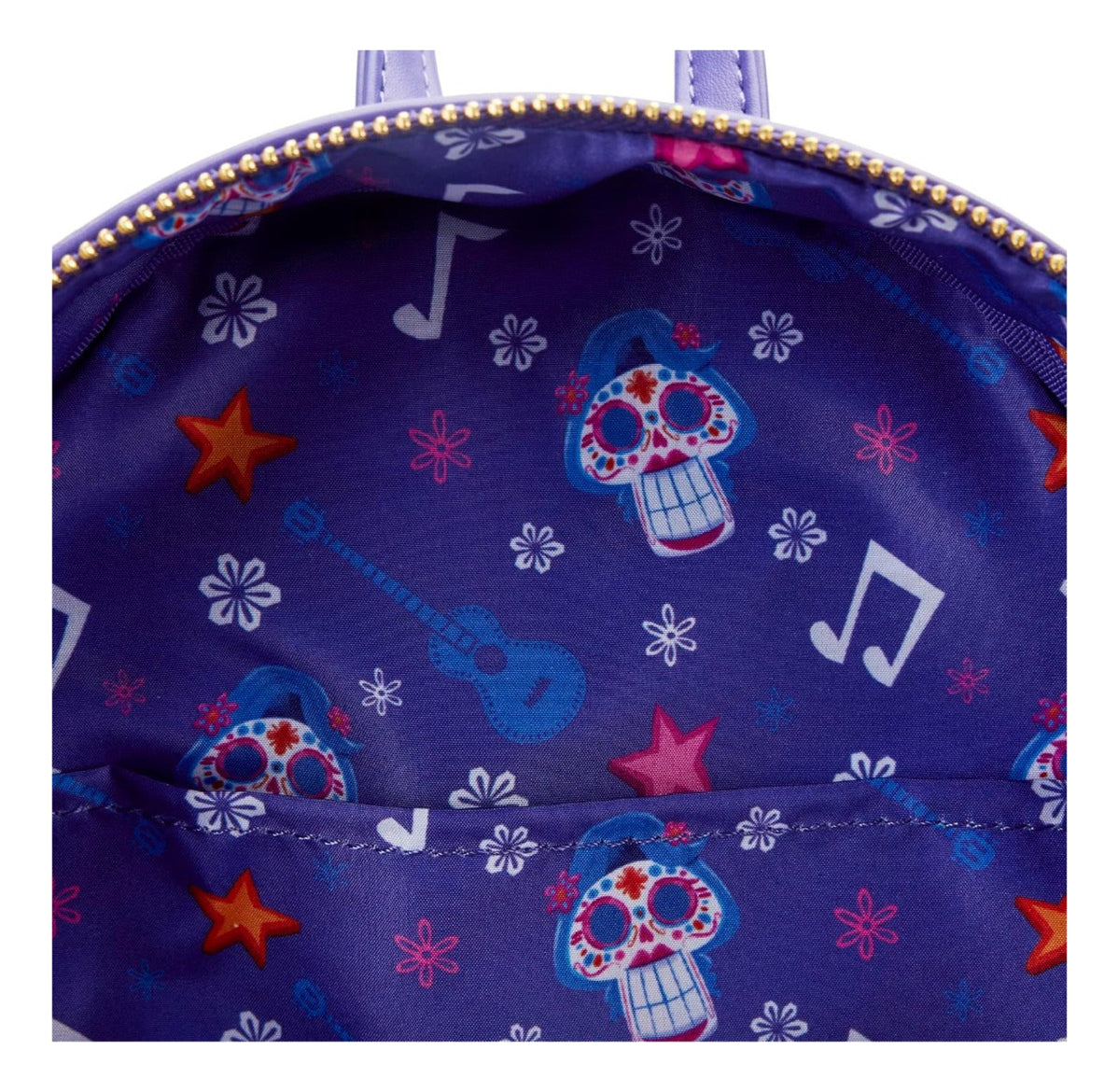 Mochila Loungefly Disney Coco Miguel Y Héctor Violeta Oscuro 10l