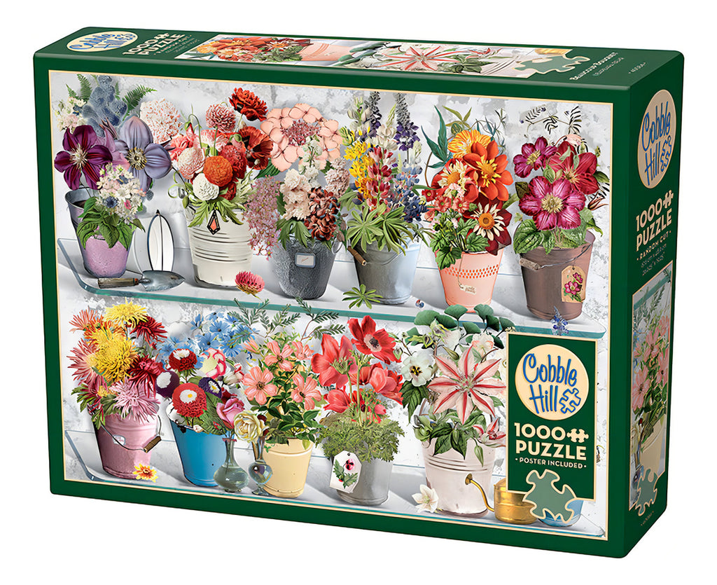 Rompecabezas Coleccion De Flores 1000 Pz Cobble Hill Macetas