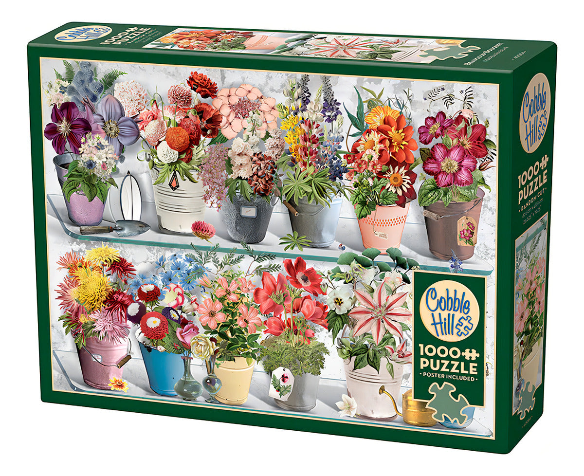 Rompecabezas Coleccion De Flores 1000 Pz Cobble Hill Macetas