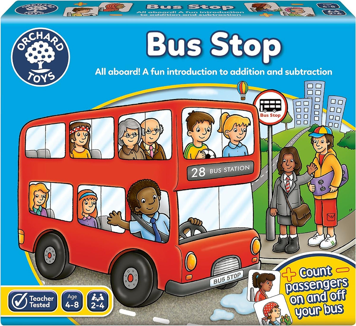 Juego De Mesa Sumas Y Restas En Bus Stop Orchard Toys