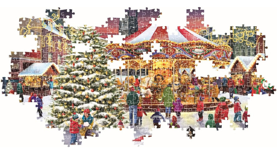 Rompecabezas Clentoni Panorama Villa Navidad Compact 1000 Pz