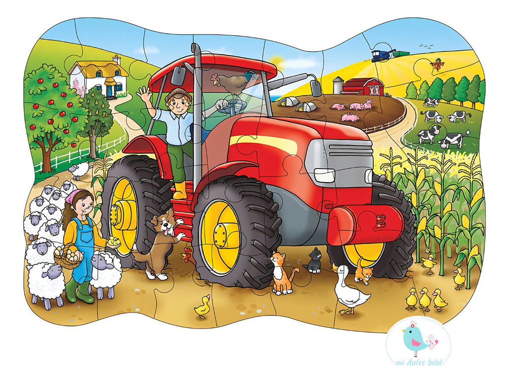 Rompecabezas Infantil 25 Piezas Tractor Orchard Toys Cartón 224