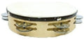 I049 Pandero Doble Platillo No. 10 Madera Cuero 25 Cm Educar
