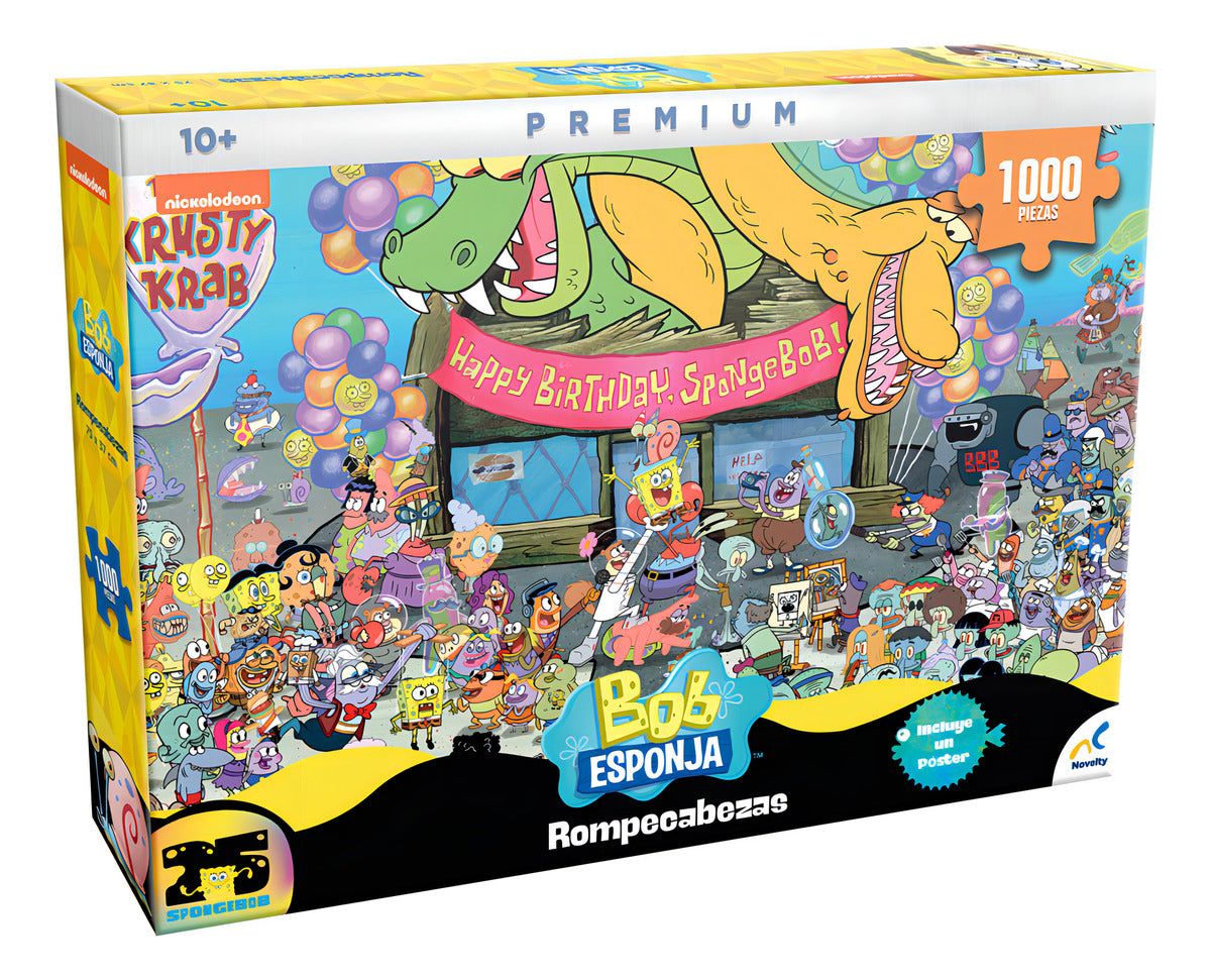Nickelodeon Rompecabezas De Bob Esponja Premium 1000 Piezas