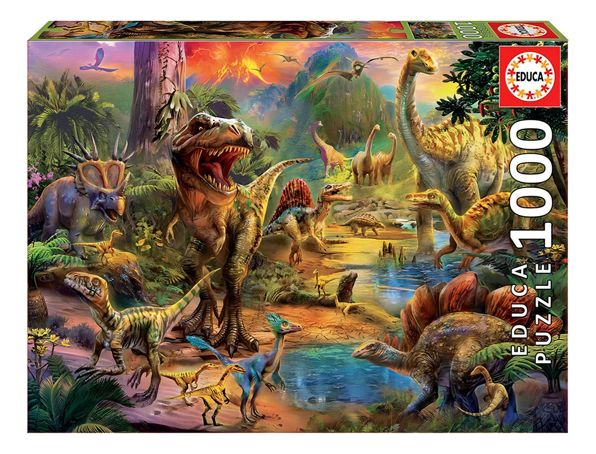 Rompecabezas Tierra De Dinosaurios T Rex 1000 Pz Educa