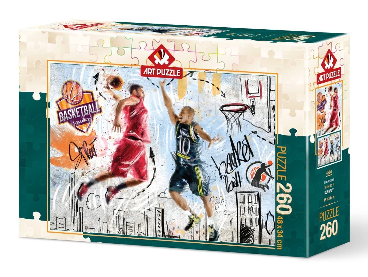 Art Puzzle Rompecabezas de Baloncesto, 260 Piezas, Arte Urbano Deportivo