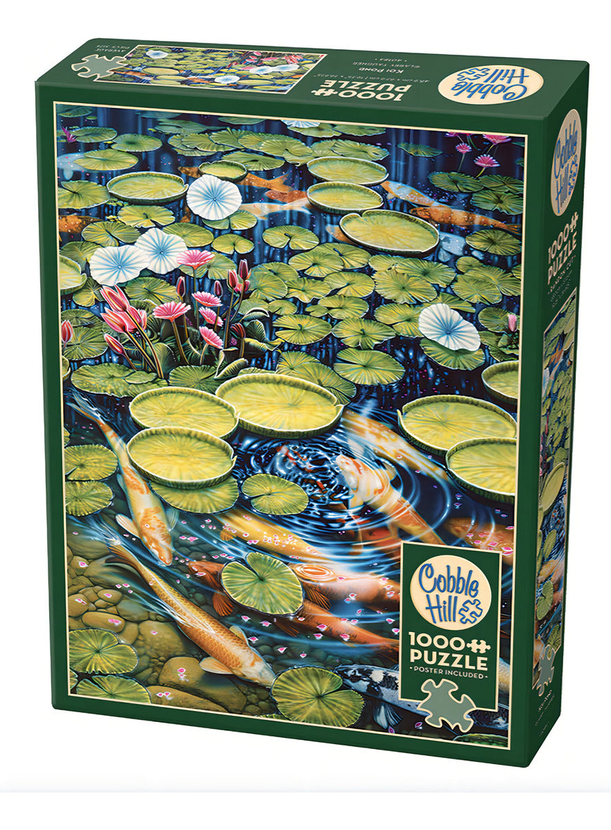 Rompecabezas Peces Koi 1000 Piezas Cobble Hill Paisaje Japonés