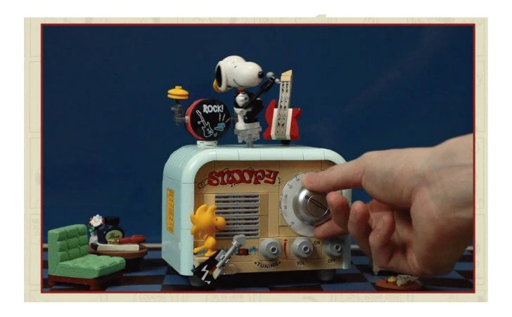 Juego De Construcción Pantasy Snoopy Retro Time Series Radio