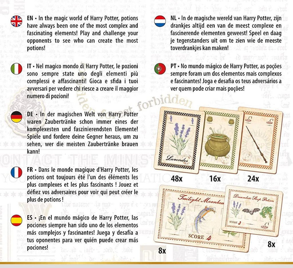 Juego De Mesa Harry Potter Pociones Estrategia Clementoni Italia Cartas