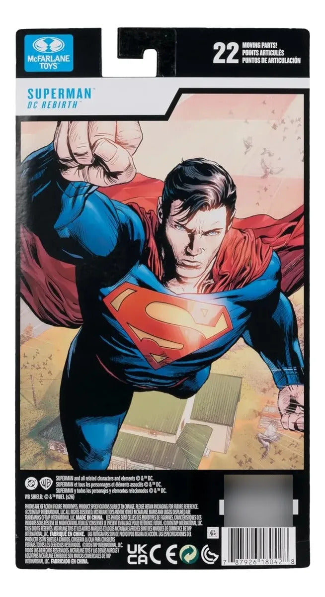Figura Mcfarlane Dc Multiverse Blister Card Superman Rebirth