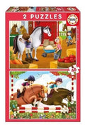 Rompecabezas Eduka 48 Piezas Cuidando Caballos Cartón Niños 4 Años