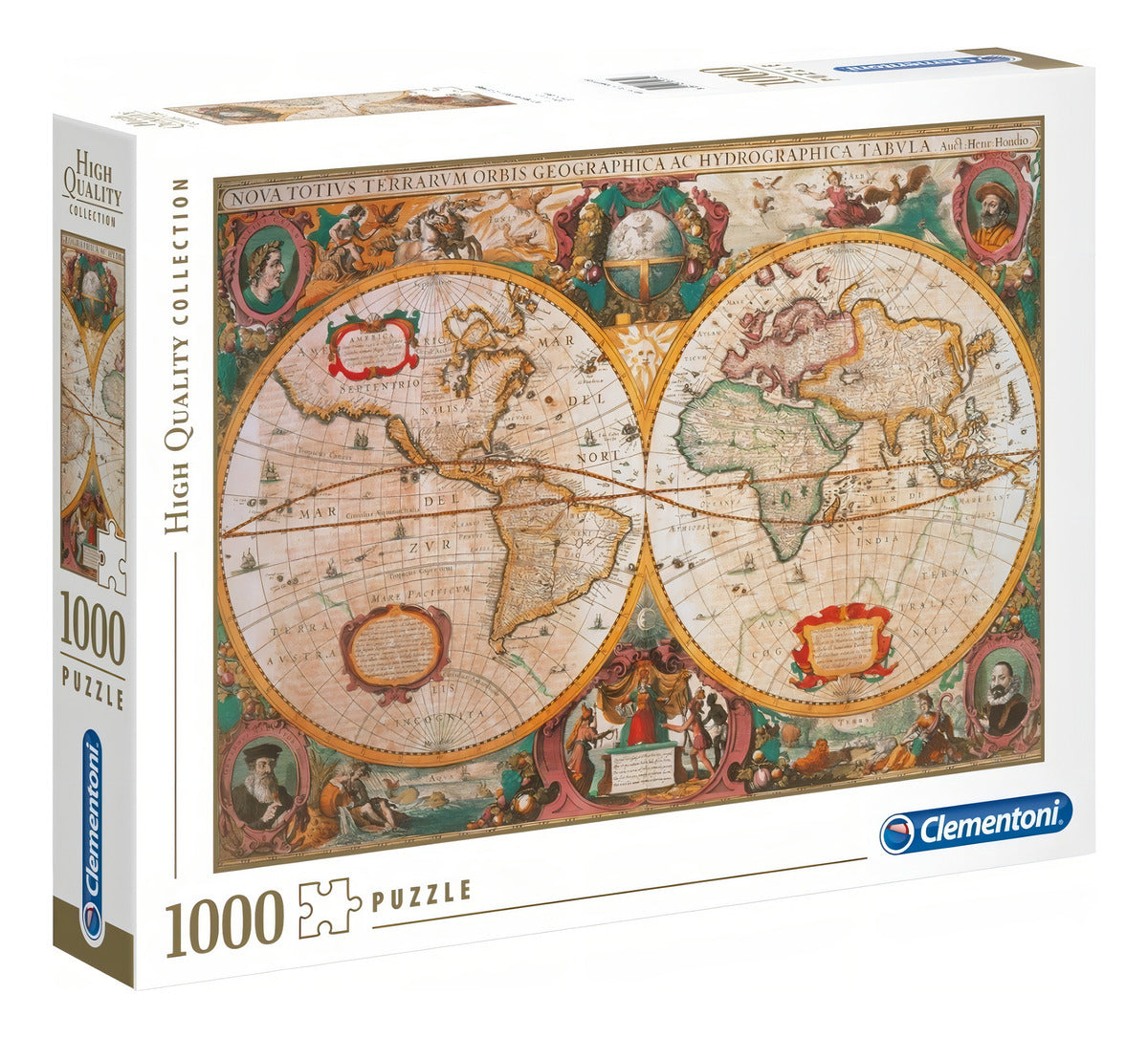 Rompecabezas Mapa Antiguo 1000 Pz Clementoni Italia Clasico