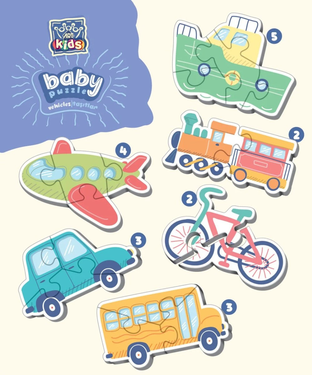 Baby Puzzle De Vehículos Rompecabezas Art Puzzle 24 Pz 5821