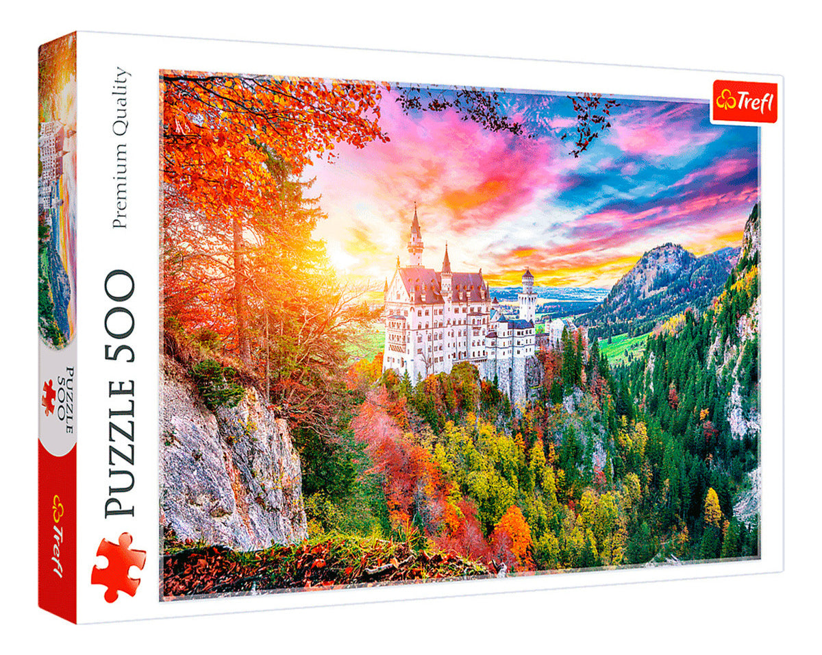 Rompecabezas Vista Del Castillo Neuschwanstein En Alemania 500 Piezas 14+ Trefl