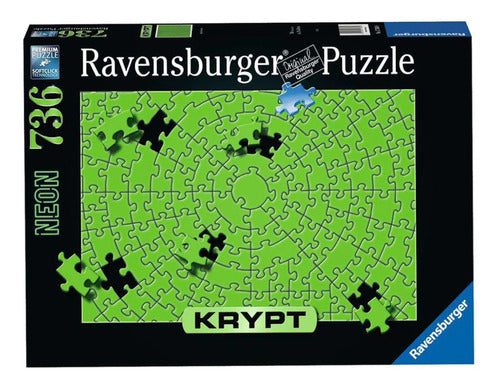 Rompecabezas Reto Krypt Neon Green 736 Pz Ravensburger Verde