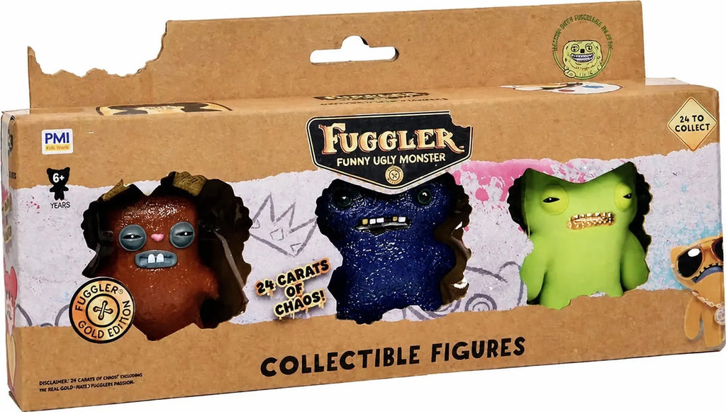 Fuggler Gold Edition 3-pack Figuras Colección Rabid Rabbit