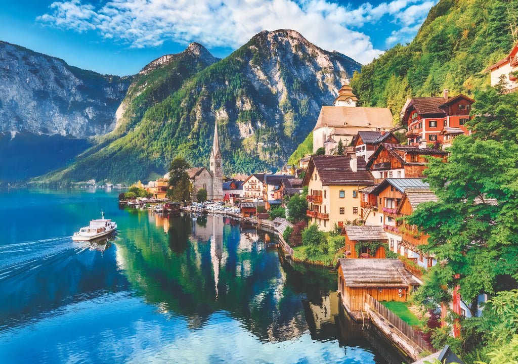 Rompecabezas Hallstatt Vista Lago Austria 1500 Pz Clementoni