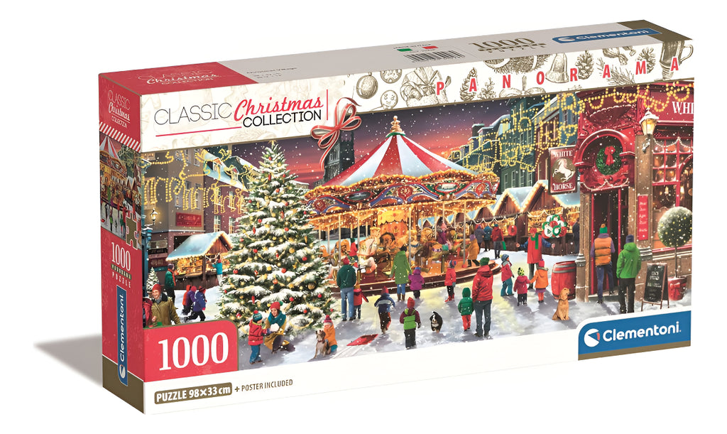 Rompecabezas Clentoni Panorama Villa Navidad Compact 1000 Pz