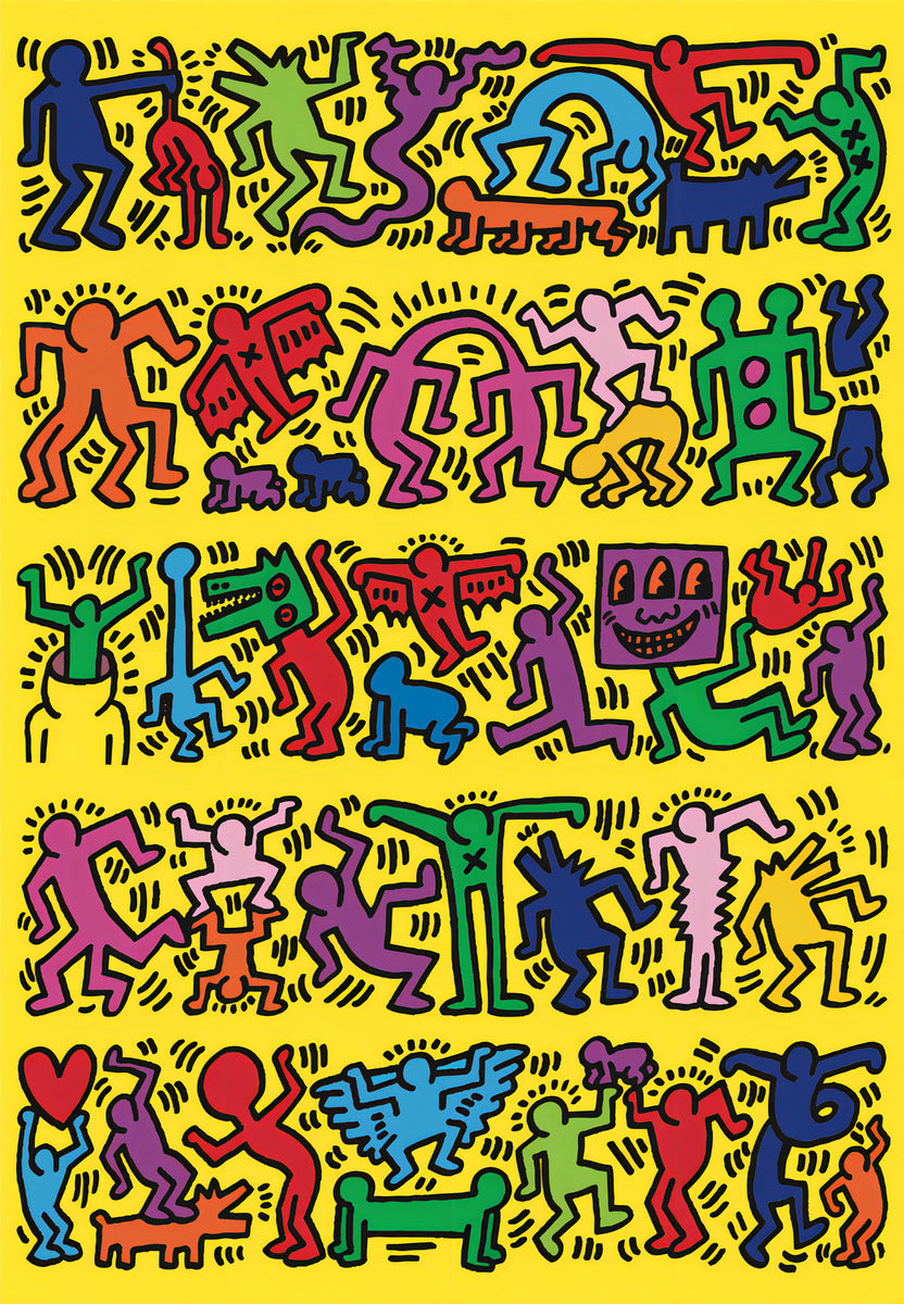 Rompecabezas Keith Haring Figuras Pop Art 1000 Pz Clementoni