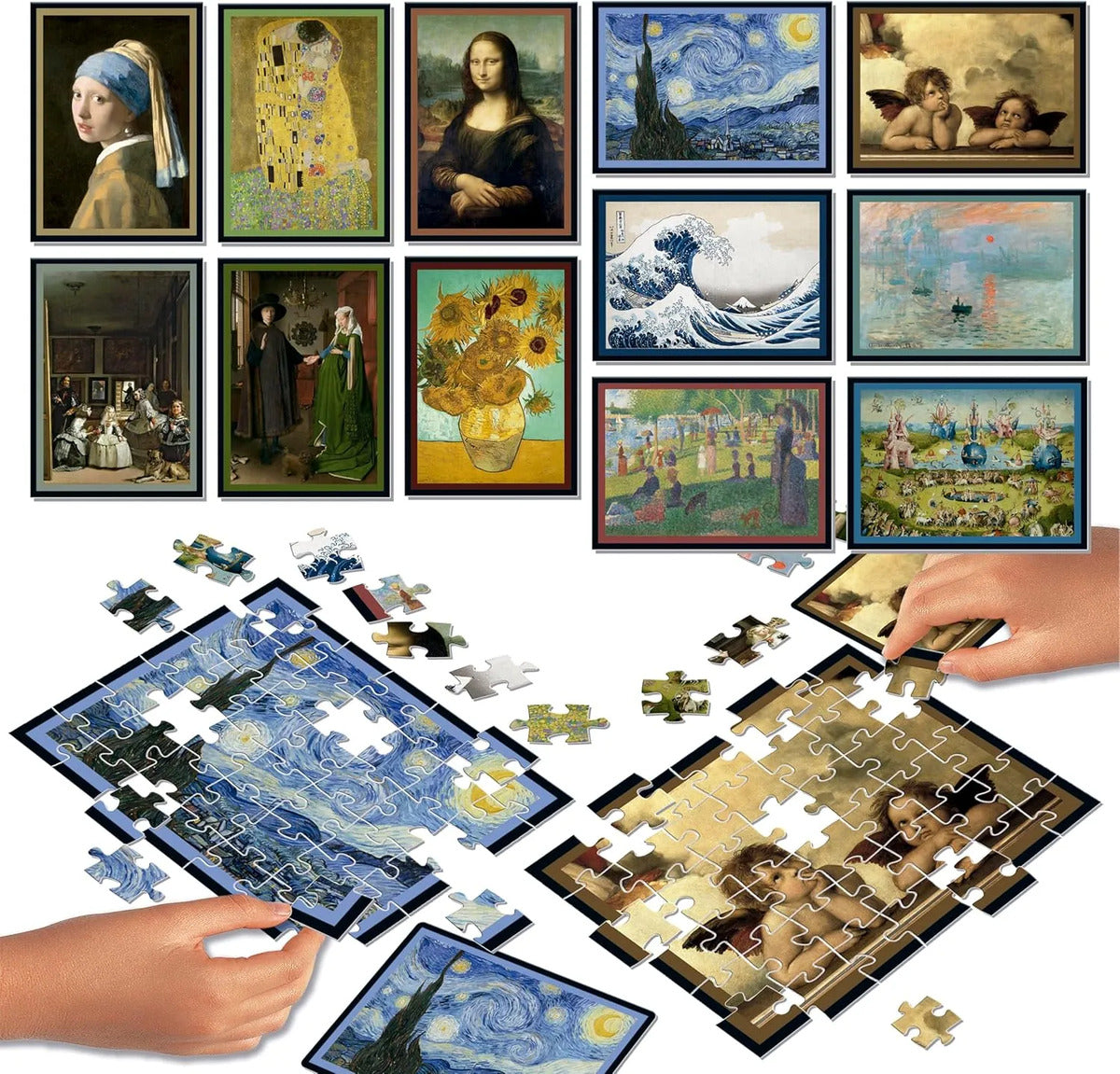 Rompecabezas Y Juego Batalla Obras De Arte 12x42 Pzs Educa