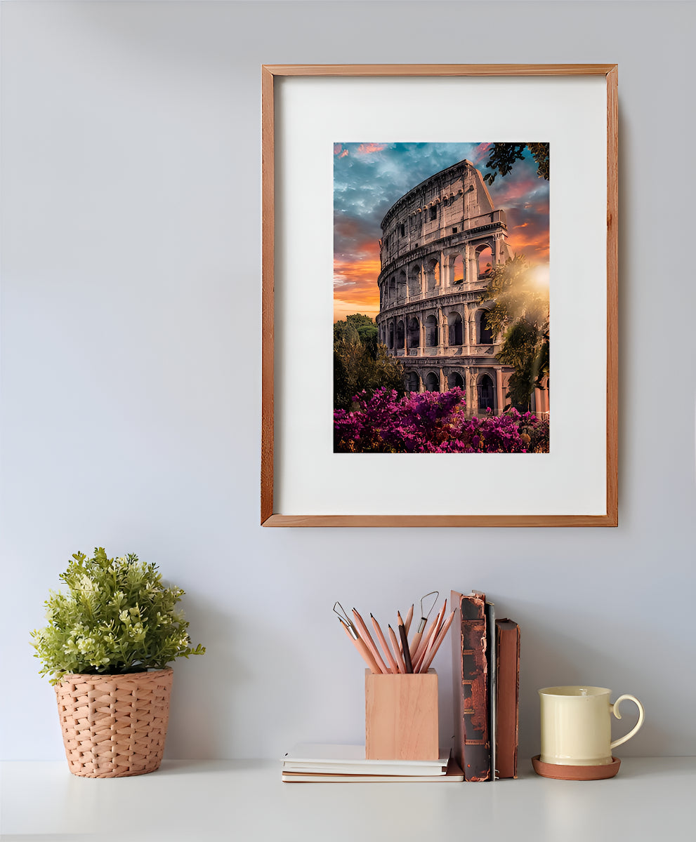 Rompecabezas Anfiteatro Flavio Coliseo Romano 500 Pz Clementoni Italia Atardecer Bugambilia