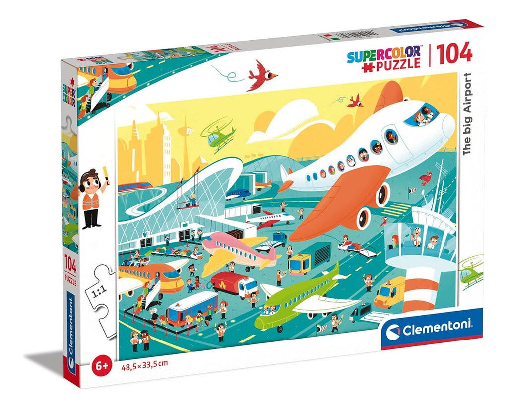 Rompecabezas Clementoni Aeropuerto 25734 Supercolor 104 Pzs