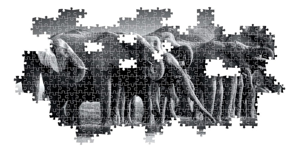 Clementoni Rompecabezas Panorama Manada De Elefantes 1000 Pz
