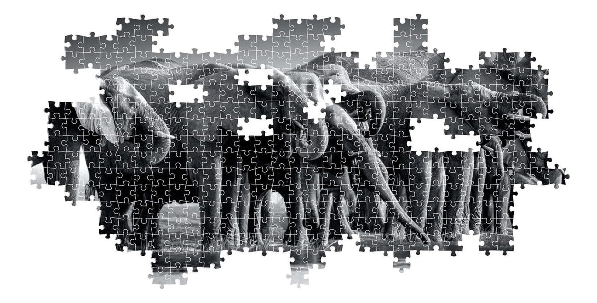 Clementoni Rompecabezas Panorama Manada De Elefantes 1000 Pz